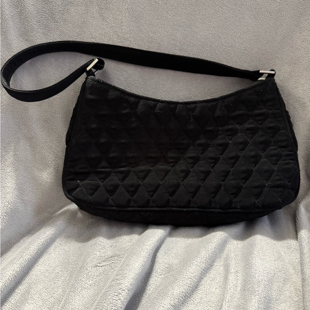 Y2K Vera Bradley Black Quilted Shoulder Bag